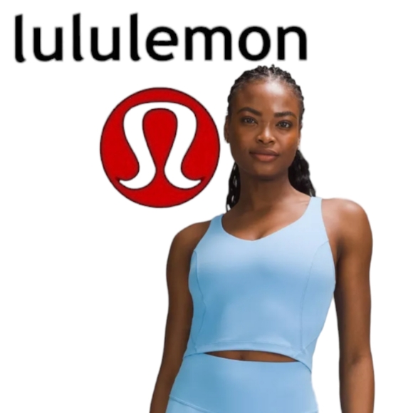 Lululemon Align Light Support Cropped Tank Top C/D Cup in Aero Blue 2 - Picture 1 of 13